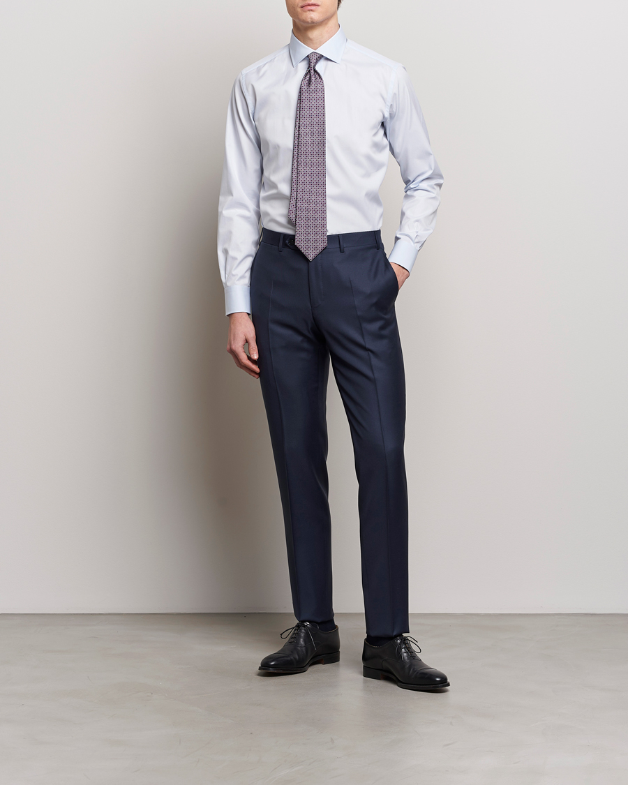 Homme | Quiet Luxury | Brioni | Slim Fit Dress Shirt Light Blue