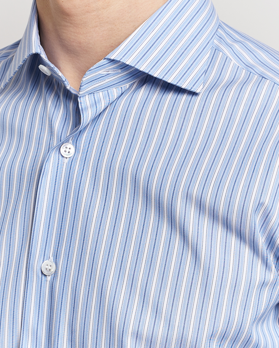 Homme | Chemises | Brioni | Slim Fit Dress Shirt Blue Stripe