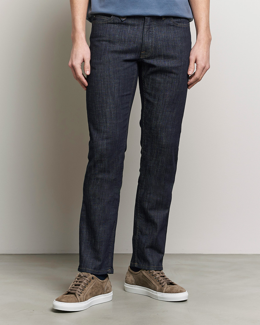 Homme | Jeans Bleus | Brioni | Slim Fit Stretch Jeans Dark Indigo