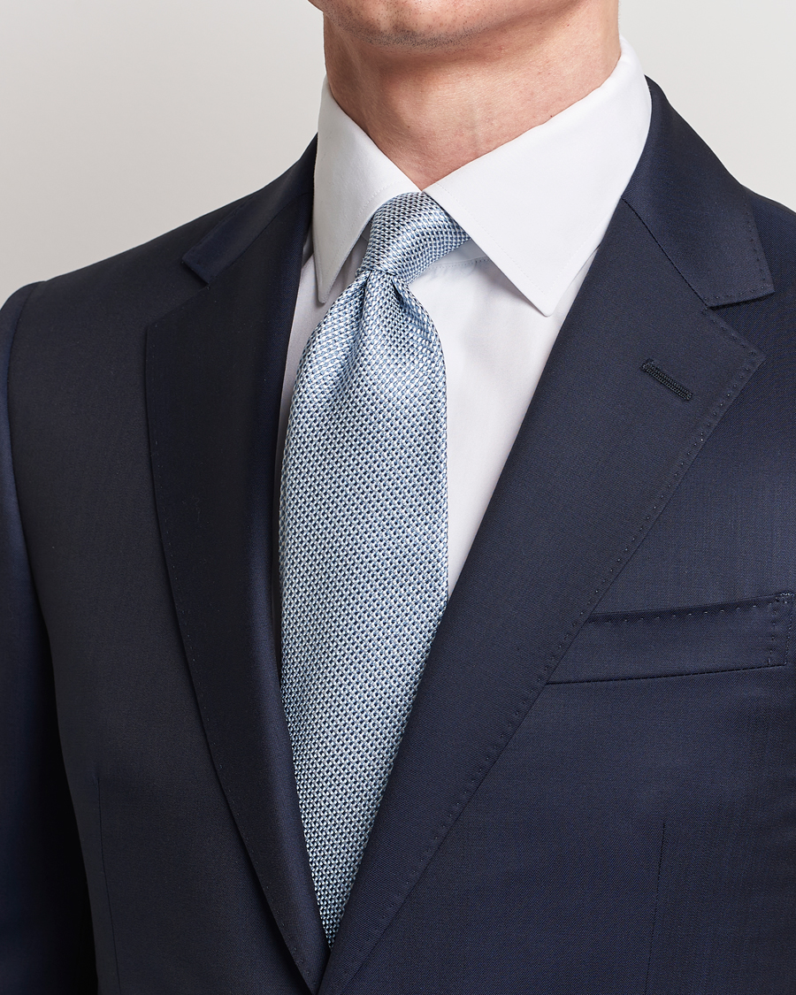Homme | Brioni Structured Silk Tie Light Blue | Brioni | Structured Silk Tie Light Blue