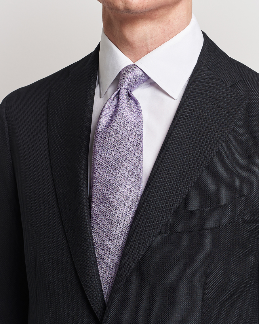 Homme | Brioni Structured Silk Tie Lavender | Brioni | Structured Silk Tie Lavender