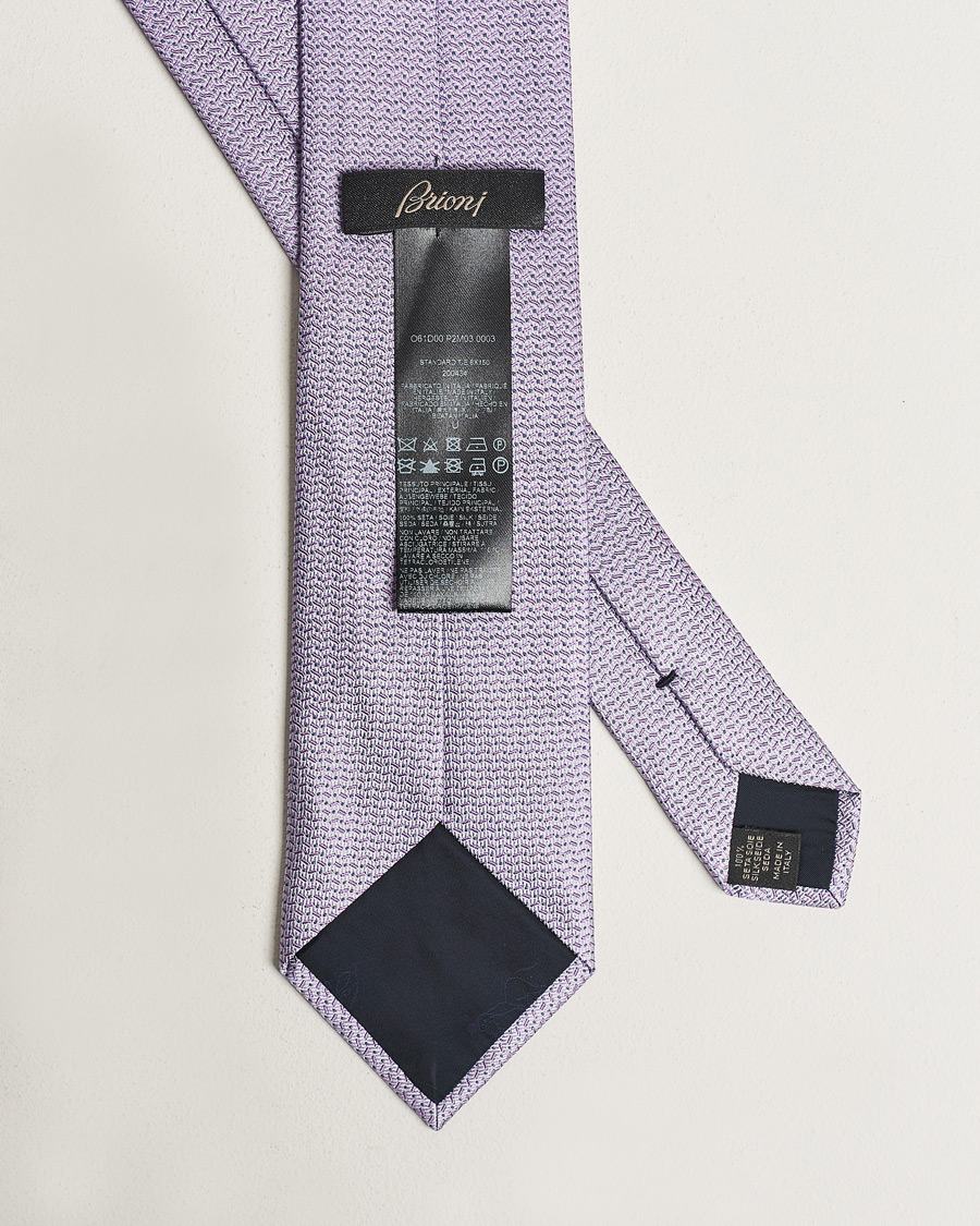 Homme | Brioni Structured Silk Tie Lavender | Brioni | Structured Silk Tie Lavender