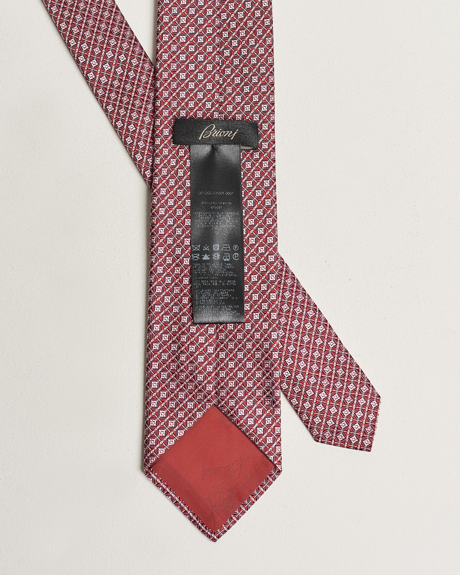 Homme | Brioni Structured Silk Tie Dark Red | Brioni | Structured Silk Tie Dark Red