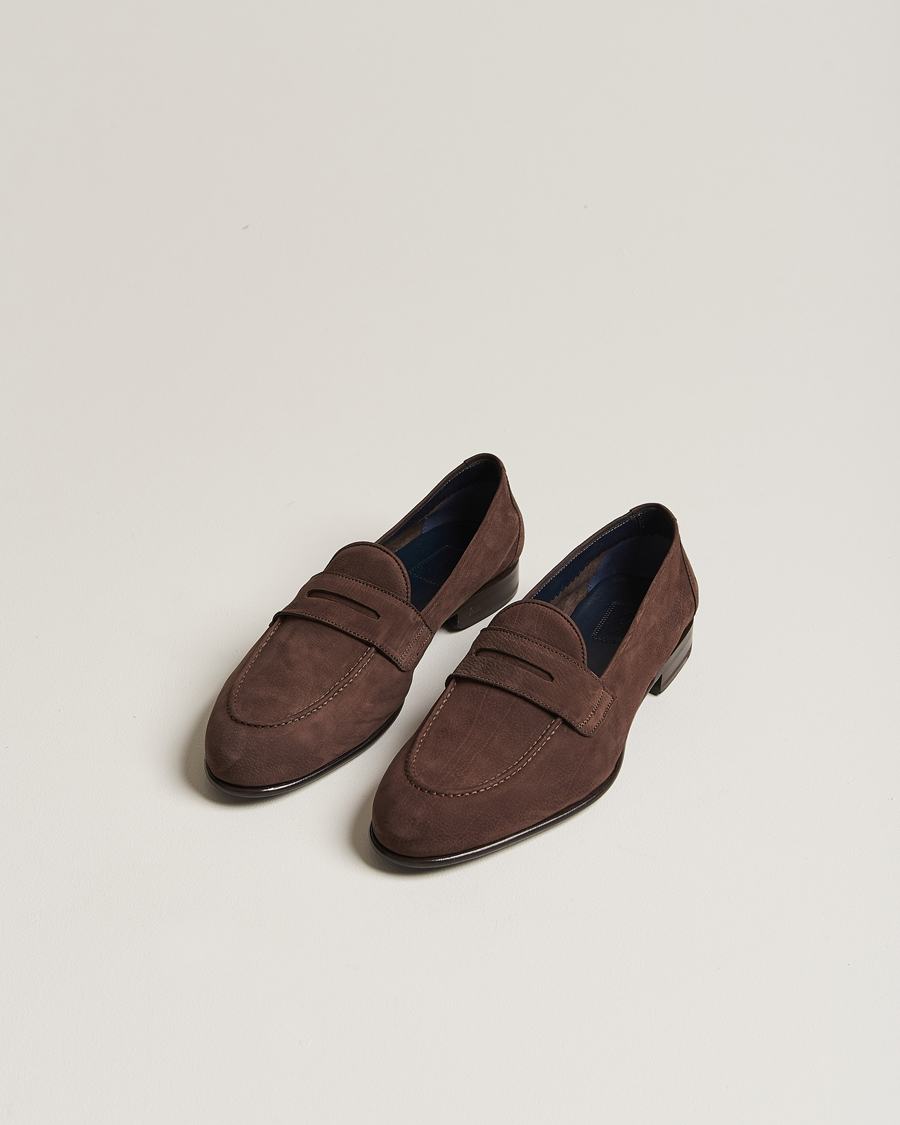 Homme | Chaussures | Brioni | Penny Loafers Dark Brown Nubuck