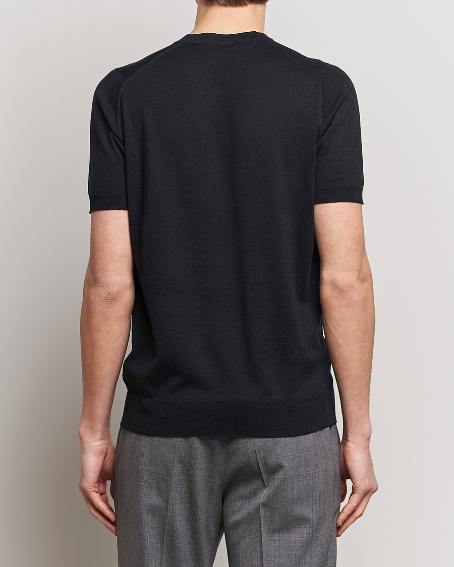 Homme | T-shirts | John Smedley | Hilcote Wool/Sea Island Cotton T-Shirt Black