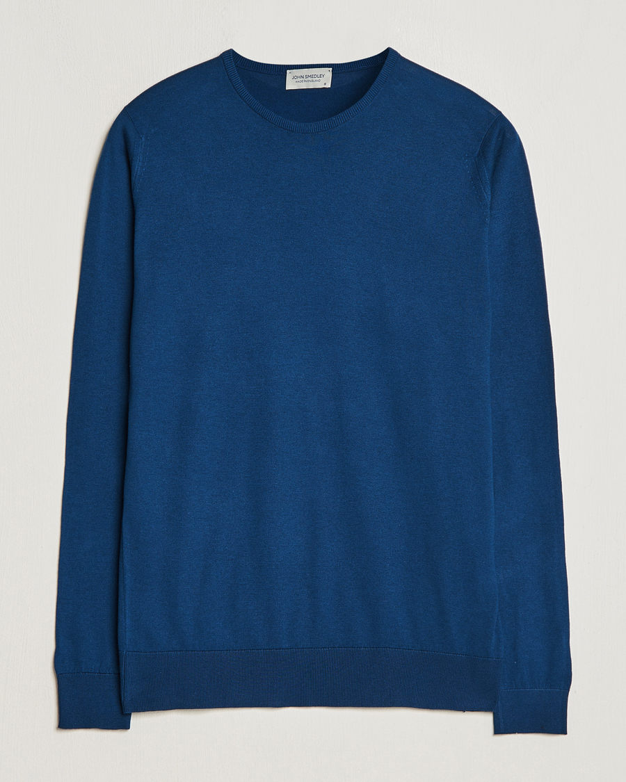Homme | Pulls Et Tricots | John Smedley | Hatfield Sea Island Crew Neck Indigo
