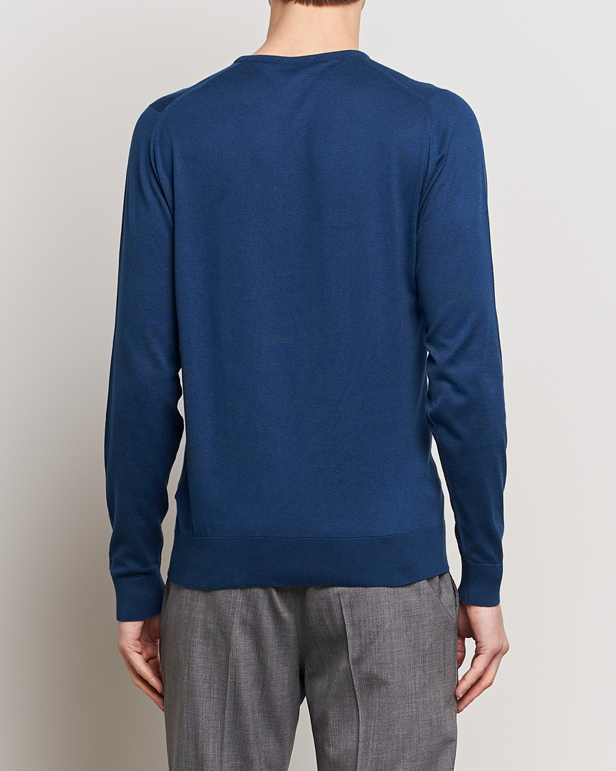 Homme | Pulls Et Tricots | John Smedley | Hatfield Sea Island Crew Neck Indigo