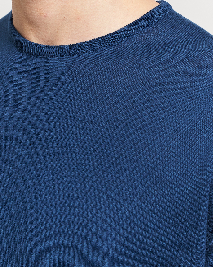 Homme | Pulls Et Tricots | John Smedley | Hatfield Sea Island Crew Neck Indigo