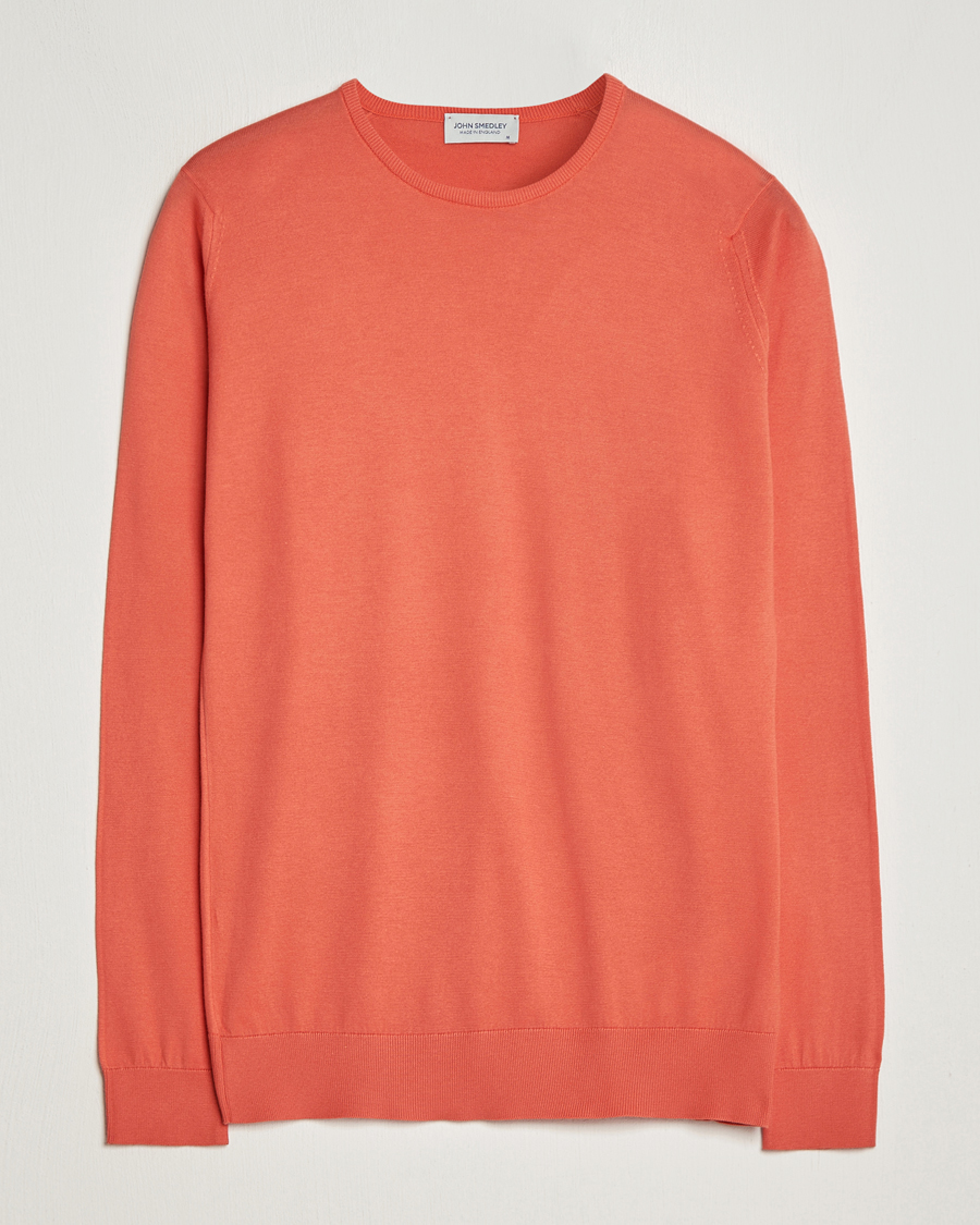 Homme | Pulls Et Tricots | John Smedley | Hatfield Sea Island Crew Neck Sundown Orange