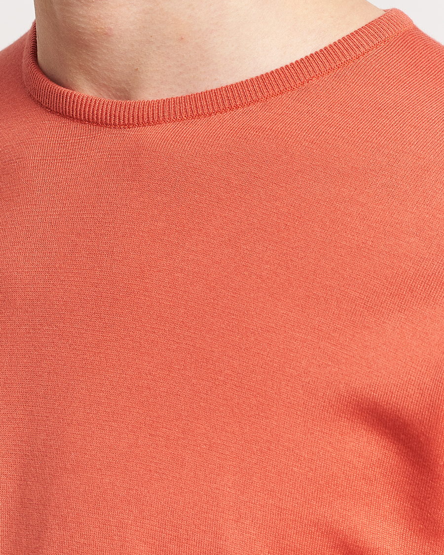 Homme | Pulls Et Tricots | John Smedley | Hatfield Sea Island Crew Neck Sundown Orange