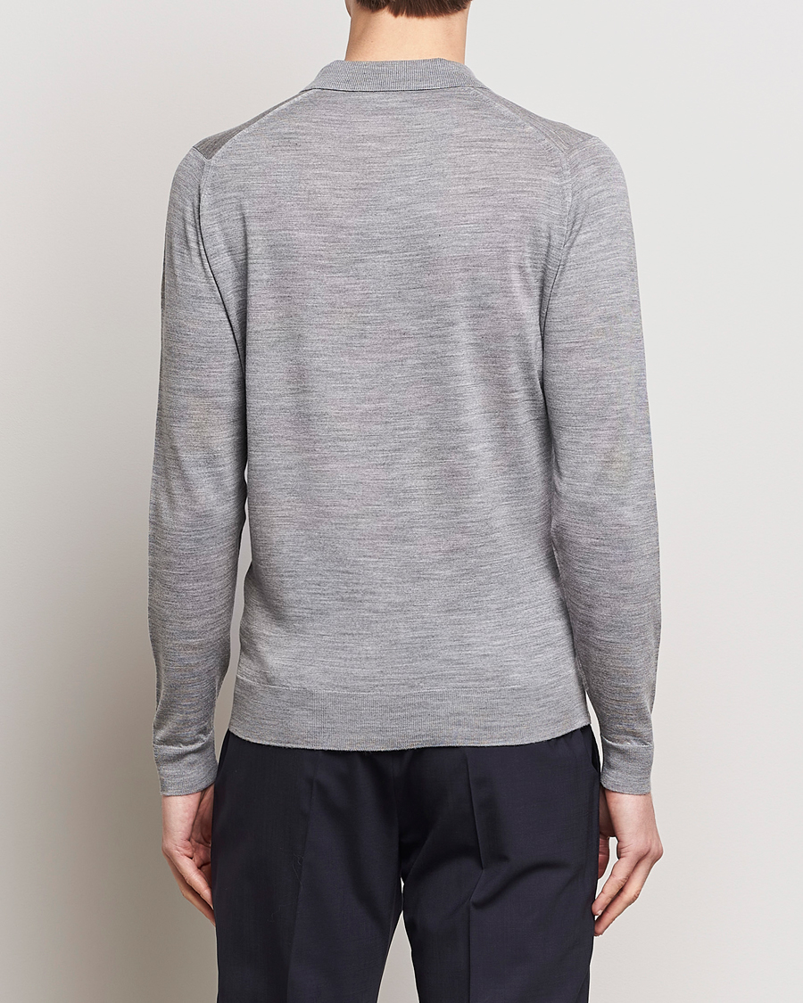 Homme | Pulls Et Tricots | John Smedley | Belper Extra Fine Merino Polo Pullover Silver