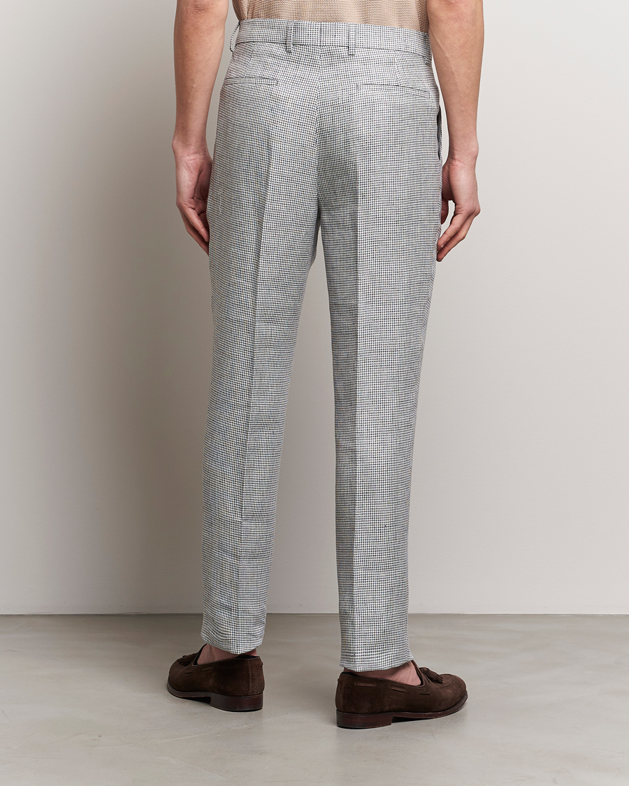 Homme | Pantalons | Brunello Cucinelli | Pleated Houndstooth Trousers Light Grey