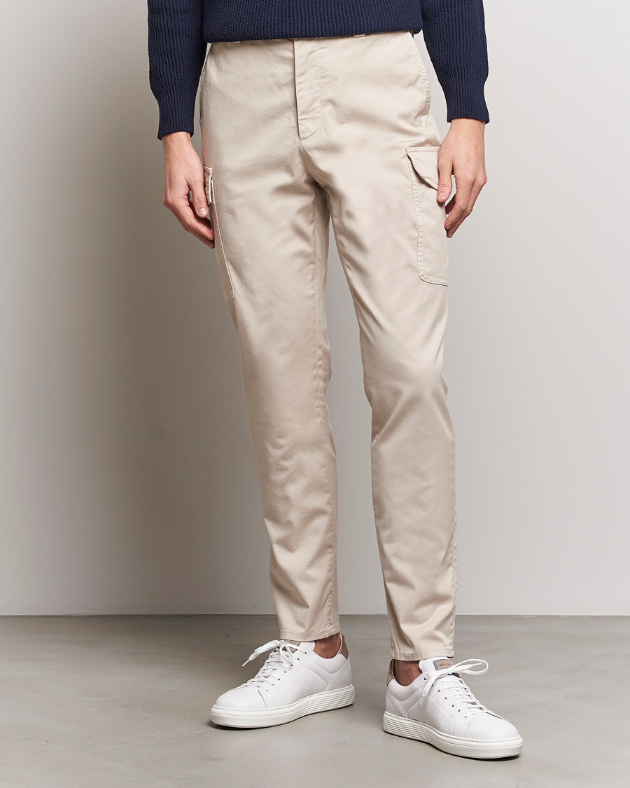 Homme | Italian Department | Brunello Cucinelli | Cotton Cargo Pants Light Beige