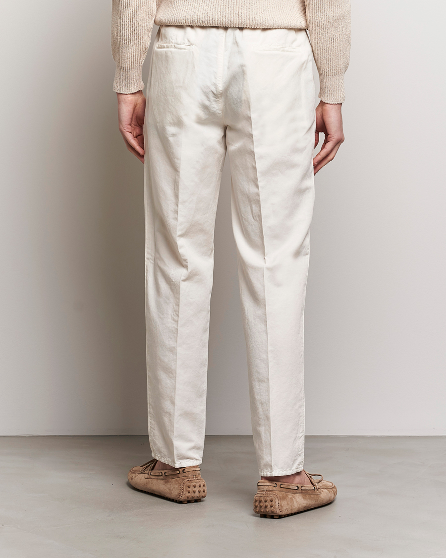 Homme | Pantalons | Brunello Cucinelli | Cotton/Linen Drawstring Pants Off White