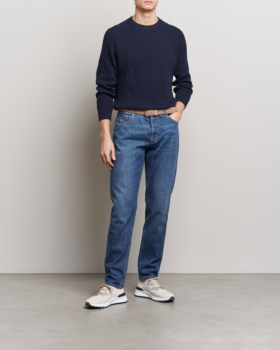 Homme | Pantalons | Brunello Cucinelli | Traditional Fit Jeans Dark Blue Wash