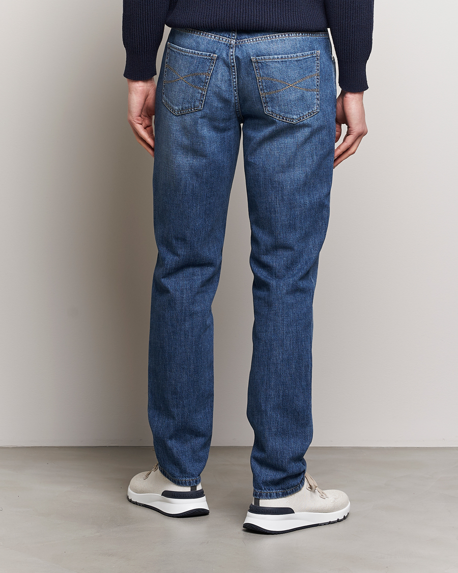 Homme | Pantalons | Brunello Cucinelli | Traditional Fit Jeans Dark Blue Wash