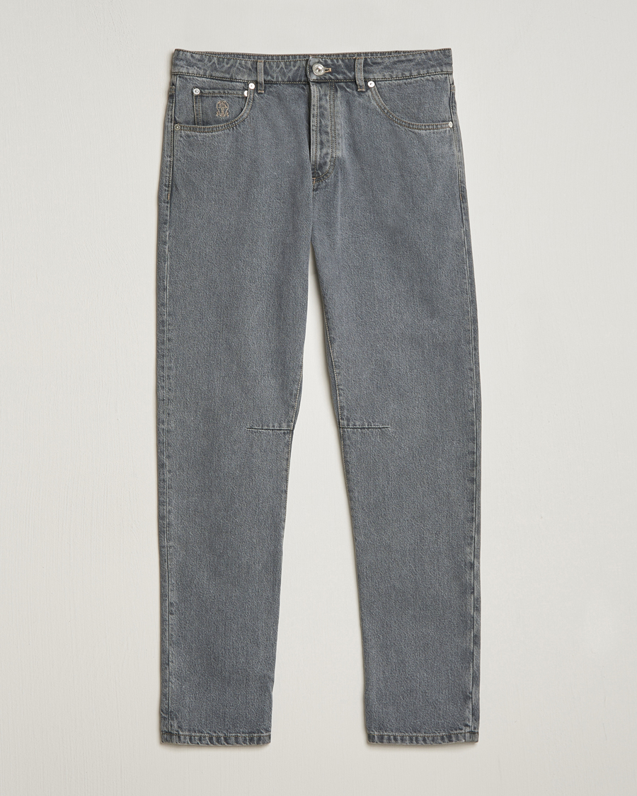 Homme | Jeans | Brunello Cucinelli | Leisure Fit Jeans Grey Wash