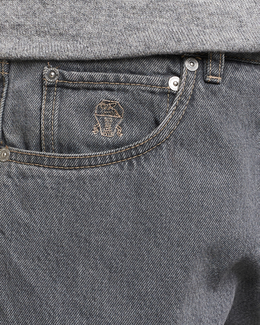 Homme | Jeans | Brunello Cucinelli | Leisure Fit Jeans Grey Wash