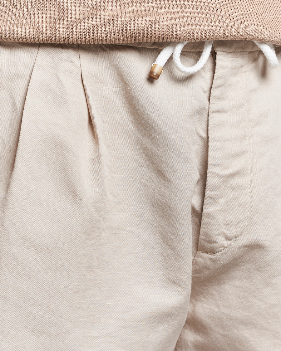 Homme | Shorts | Brunello Cucinelli | Drawstring Shorts Light Beige