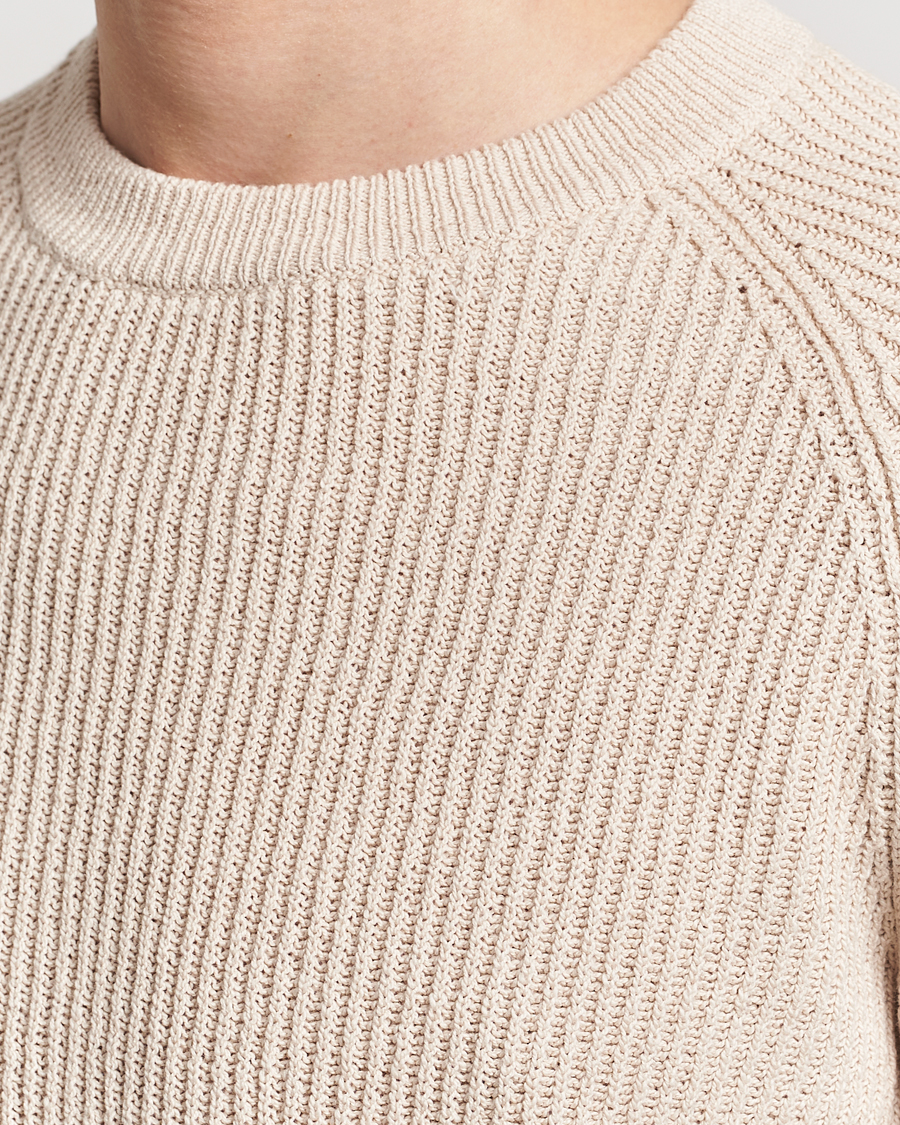 Homme | Pulls Et Tricots | Brunello Cucinelli | Heavy Rib Stitch Crew Neck Light Beige