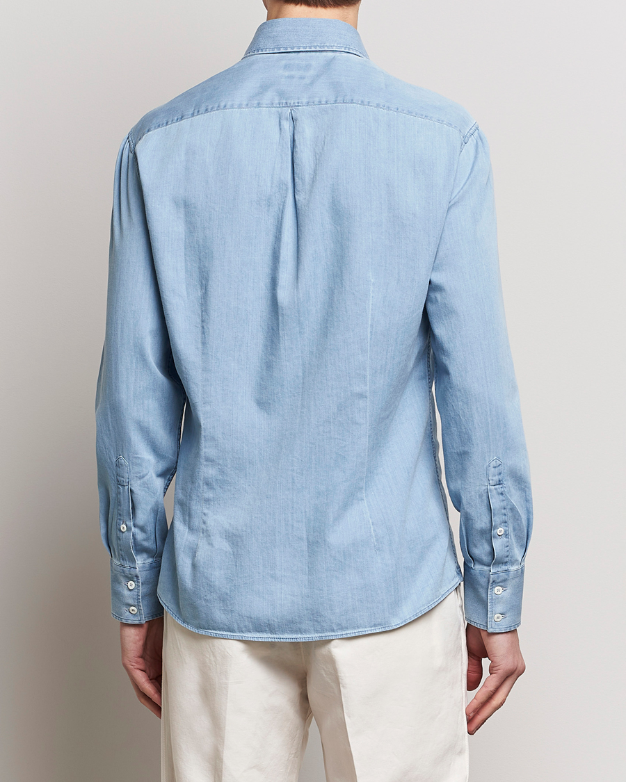 Homme | Chemises | Brunello Cucinelli | Slim Fit Denim Shirt Light Indigo