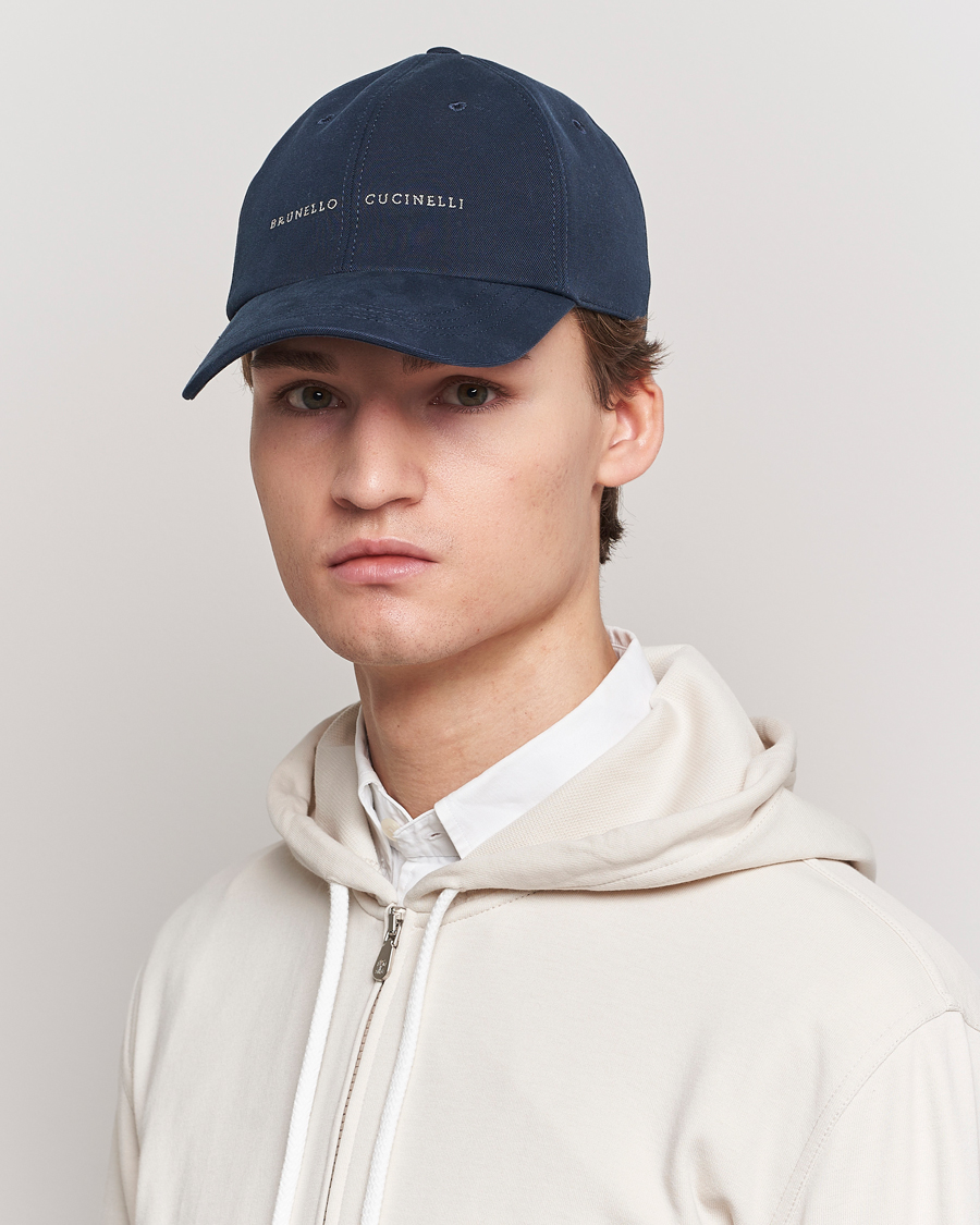 Homme | Brunello Cucinelli Cotton Baseball Cap Navy | Brunello Cucinelli | Cotton Baseball Cap Navy