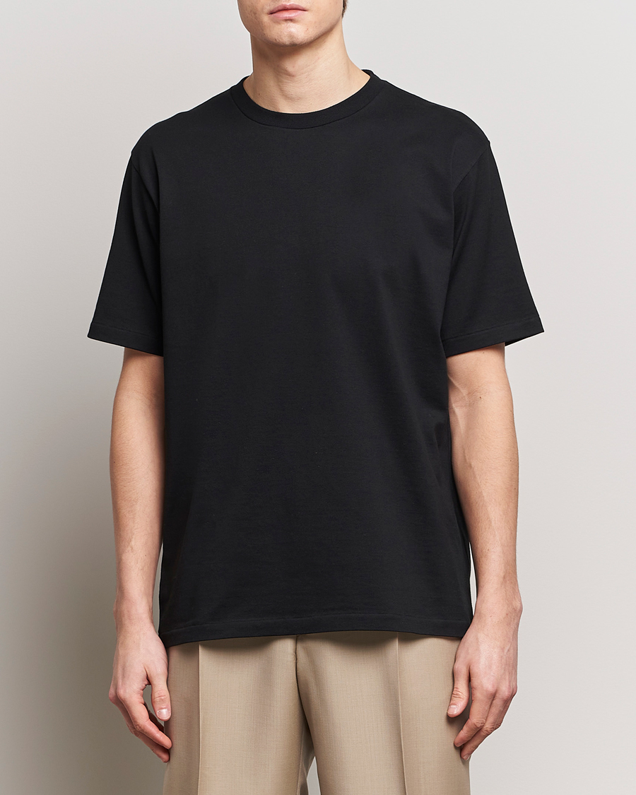 Homme | T-Shirts Noirs | Auralee | Luster Plating T-Shirt Black