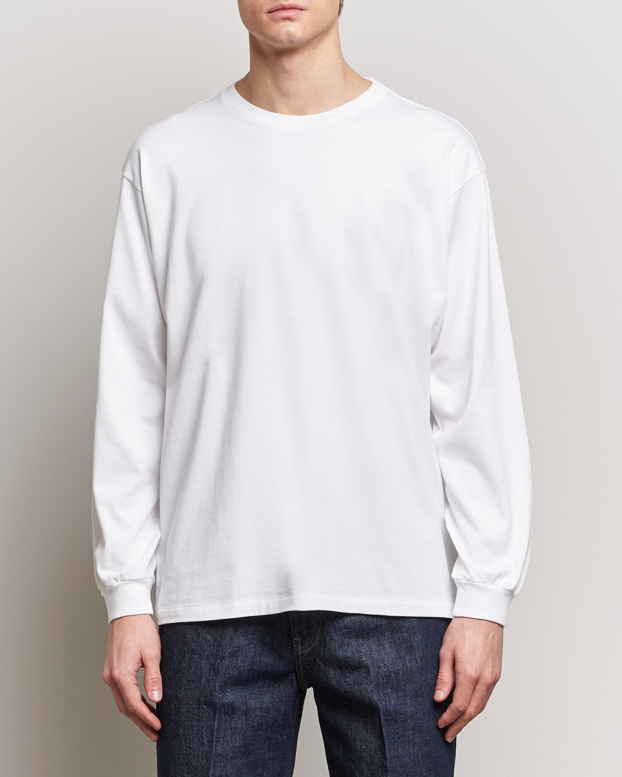 Homme | Sections | Auralee | Luster Plating Long Sleeve T-Shirt White
