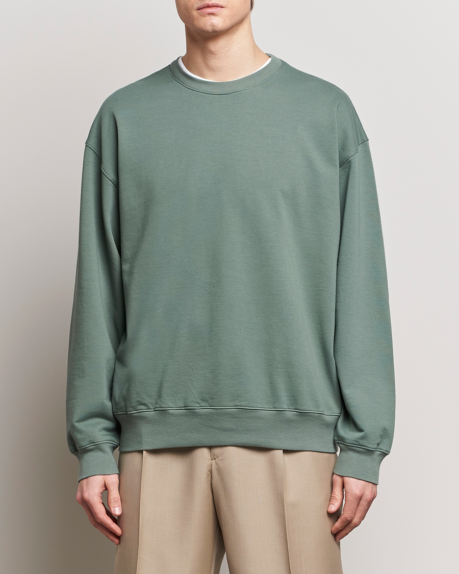 Homme | Luxury Brands | Auralee | Super High Gauze Sweatshirt Dustry Green