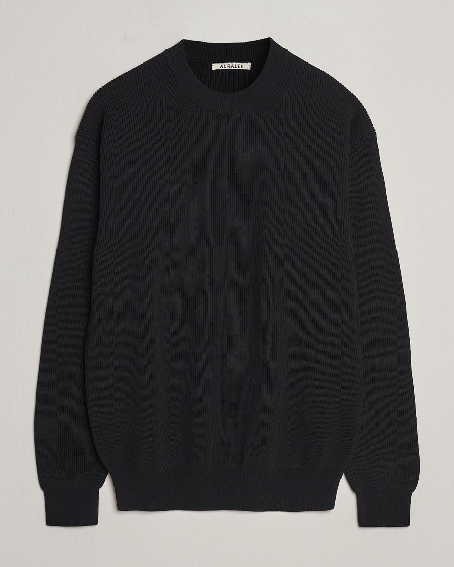 Homme | Pulls Et Tricots | Auralee | Hard Twist Rib Knit Pullover Black