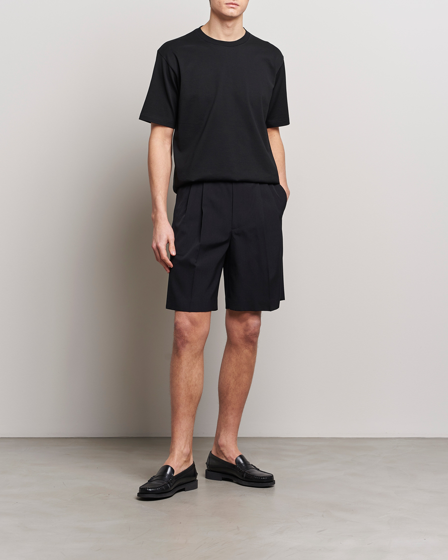 Homme | Shorts | Auralee | Light Wool Gabardine Shorts Black