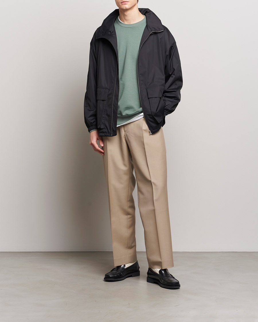 Homme | Manteaux Et Vestes | Auralee | Polyester Satin Zip Jacket Black