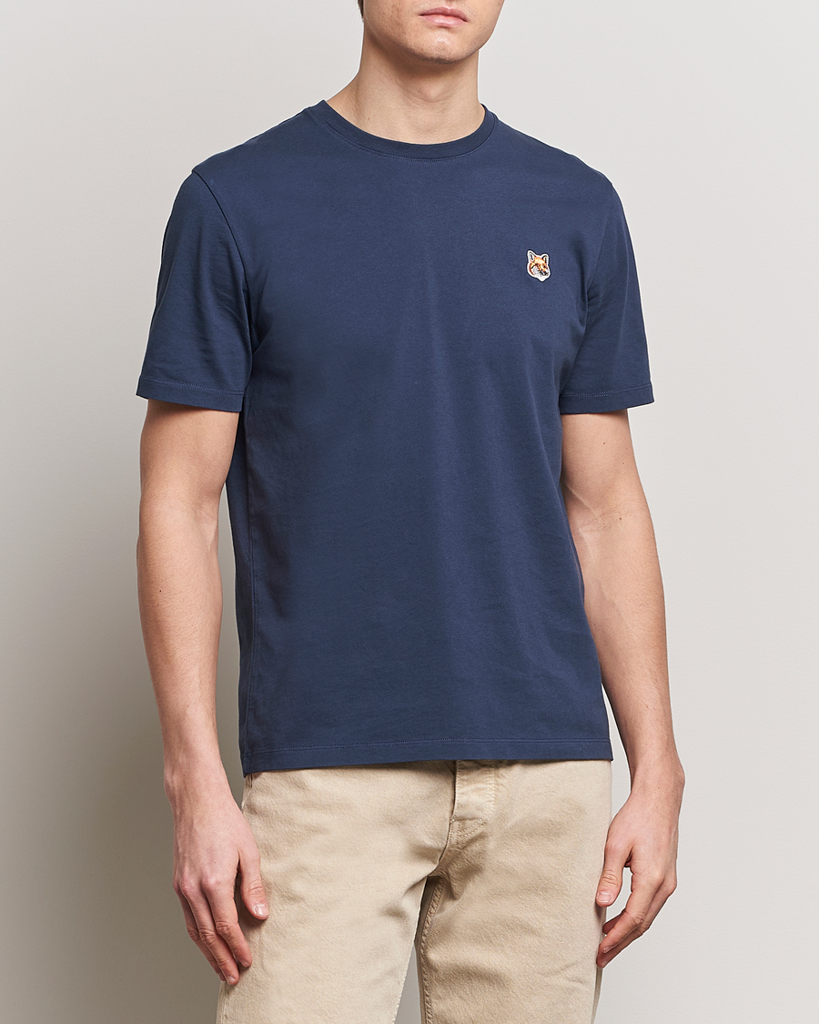 Homme |  | Maison Kitsuné | Fox Head T-Shirt Ink Blue