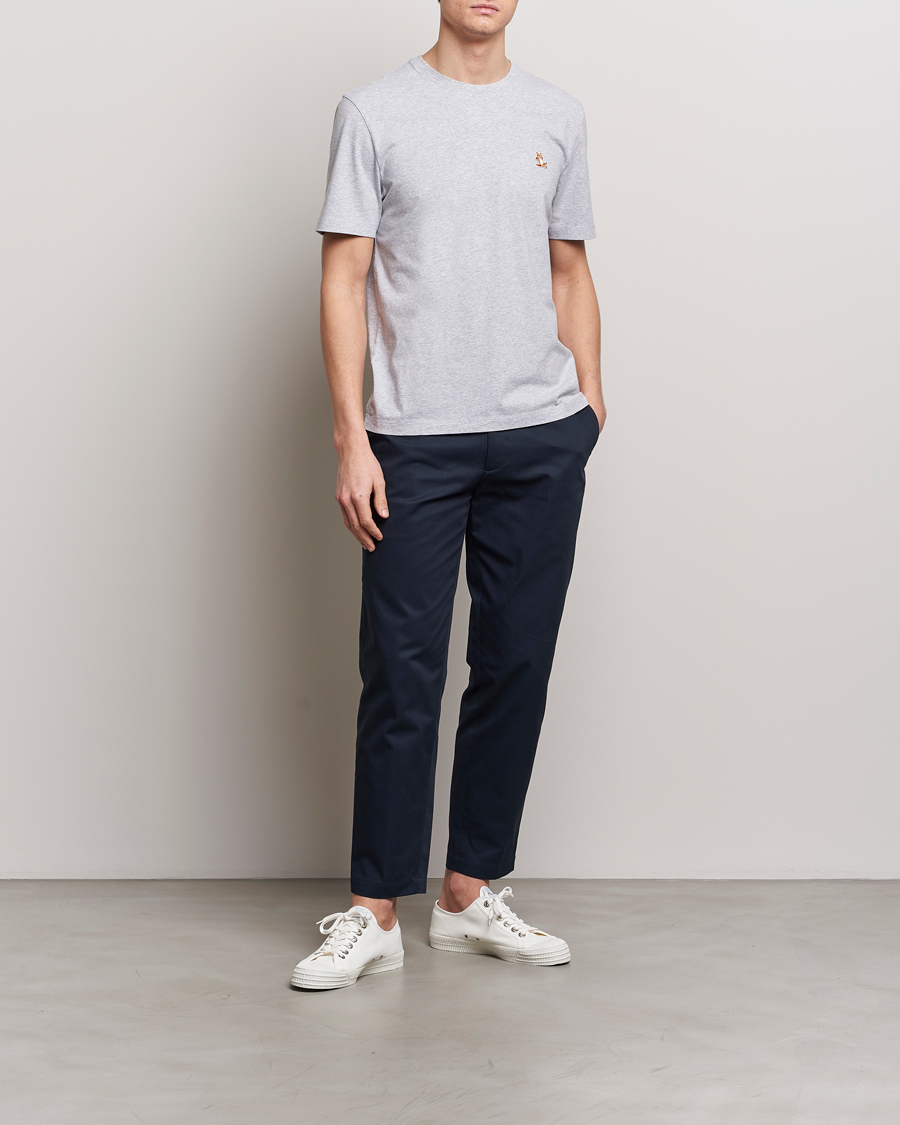 Homme | T-shirts | Maison Kitsuné | Chillax Fox T-Shirt Light Grey Melange
