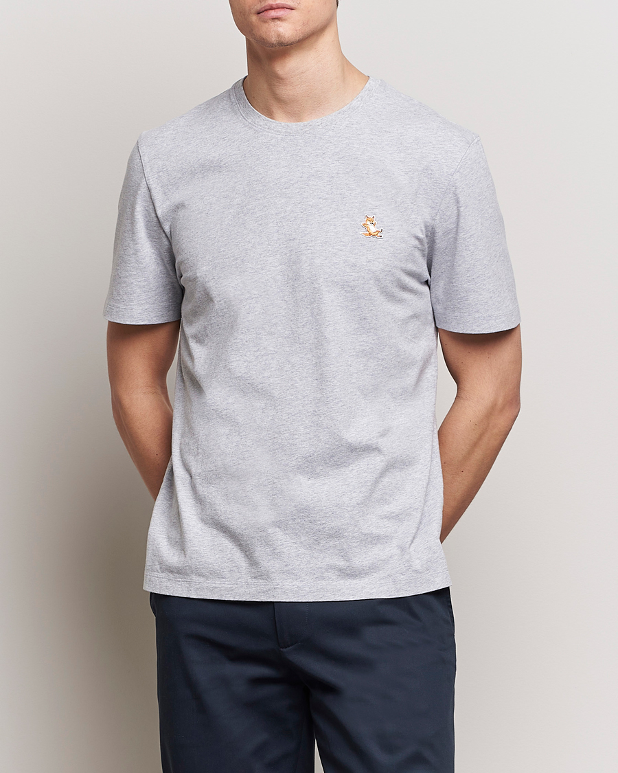 Homme | T-shirts À Manches Courtes | Maison Kitsuné | Chillax Fox T-Shirt Light Grey Melange