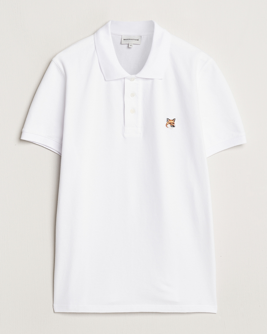 Homme | Polos | Maison Kitsuné | Fox Head Polo White
