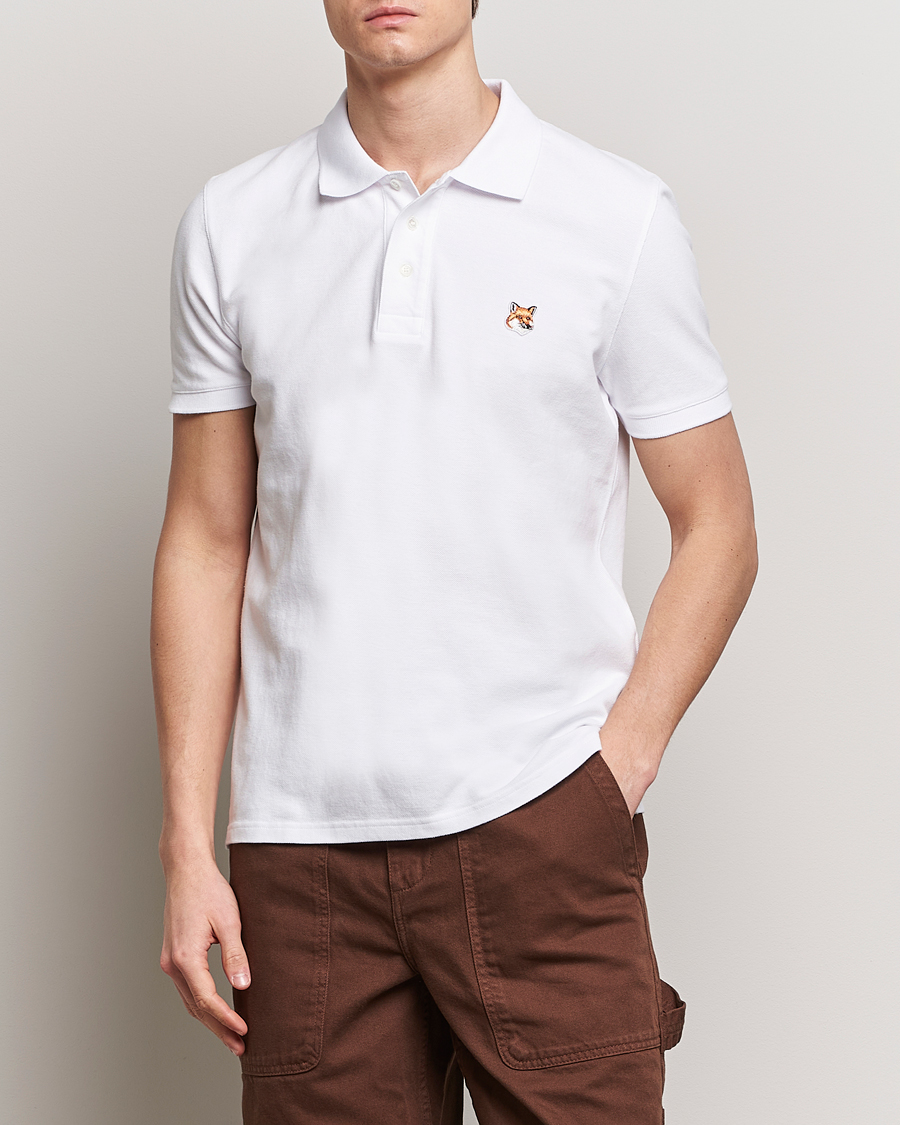 Homme | Polos | Maison Kitsuné | Fox Head Polo White