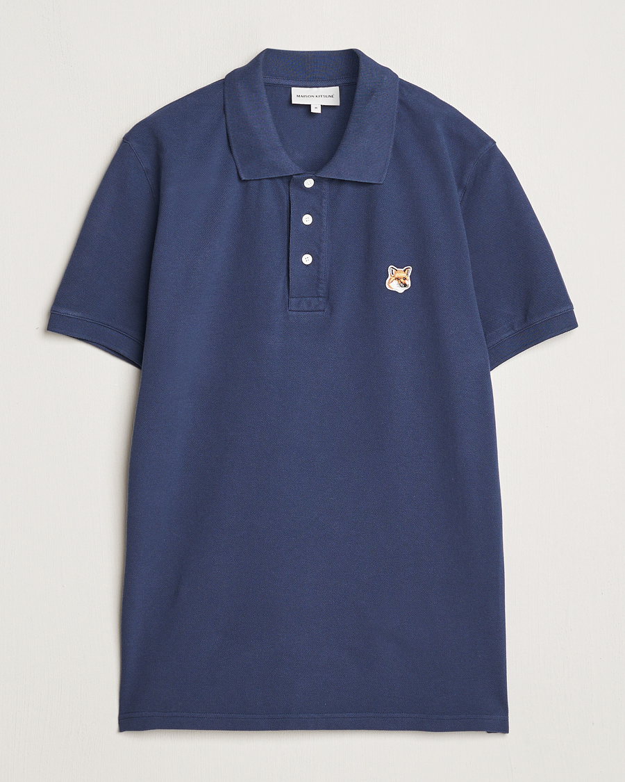 Homme | Polos | Maison Kitsuné | Fox Head Polo Ink Blue