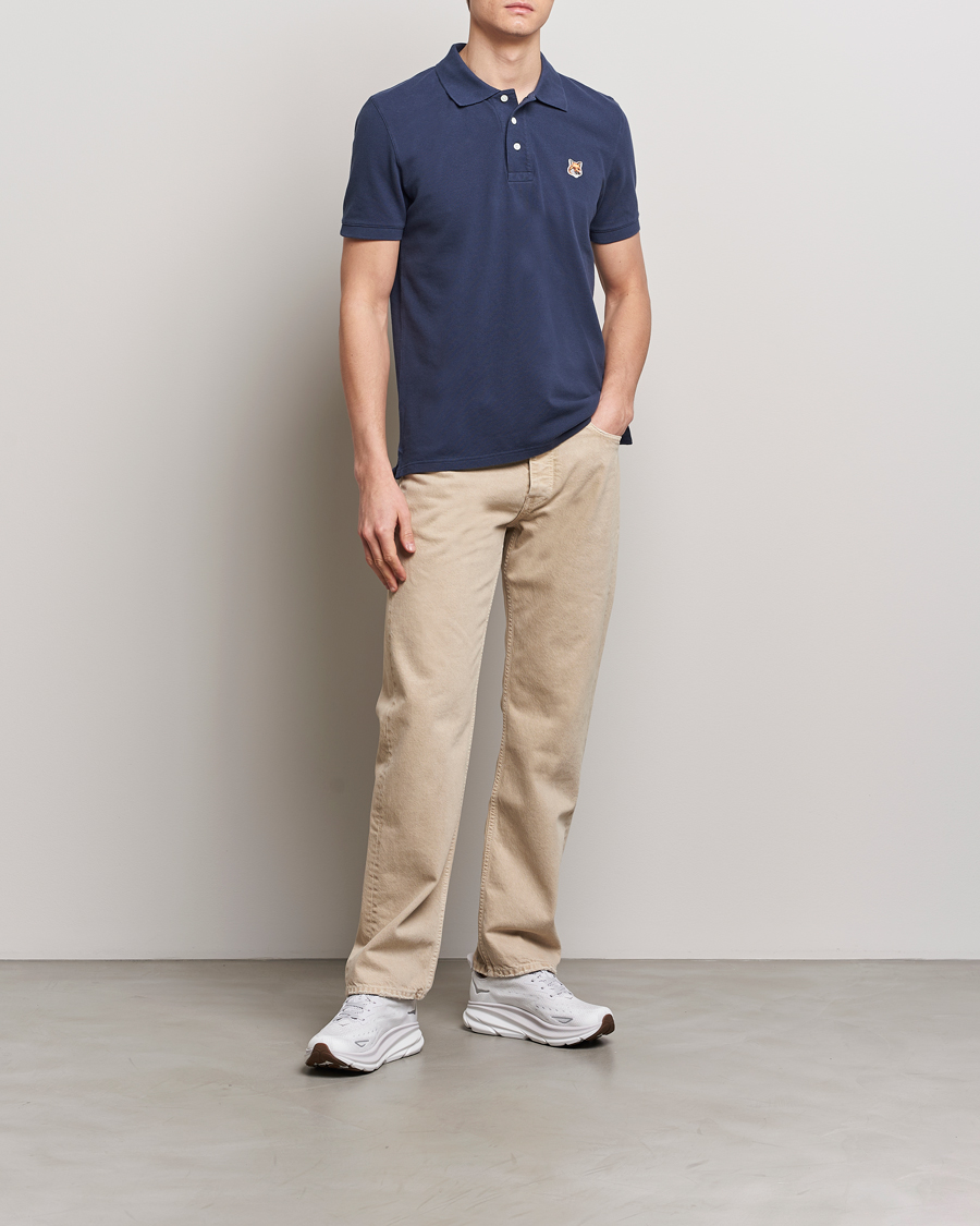 Homme | Polos | Maison Kitsuné | Fox Head Polo Ink Blue
