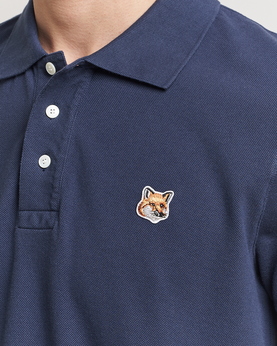 Homme | Polos | Maison Kitsuné | Fox Head Polo Ink Blue