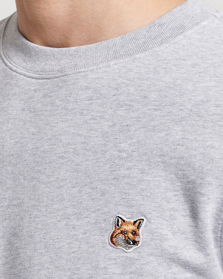 Homme | Pulls Et Tricots | Maison Kitsuné | Fox Head Sweatshirt Light Grey Melange