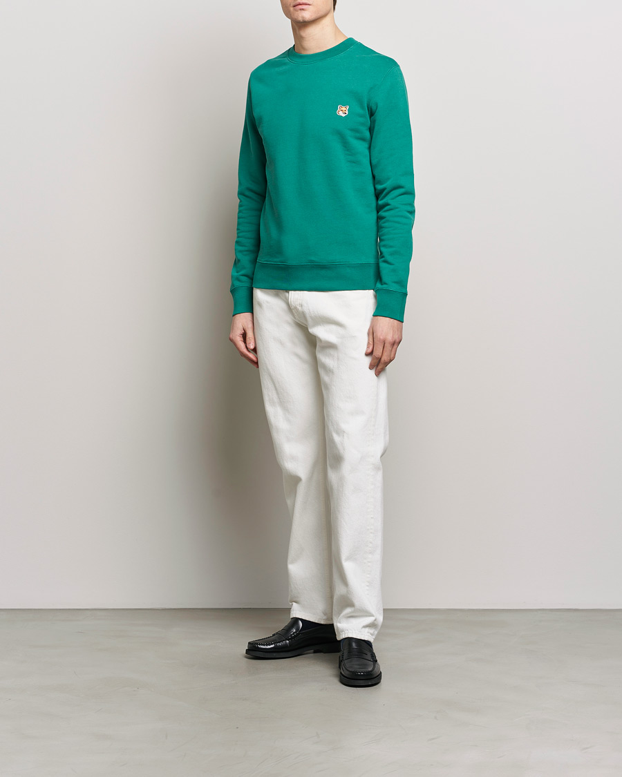 Homme | Pulls Et Tricots | Maison Kitsuné | Fox Head Sweatshirt Pine Green
