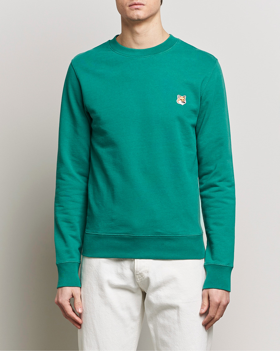 Homme | Pulls Et Tricots | Maison Kitsuné | Fox Head Sweatshirt Pine Green