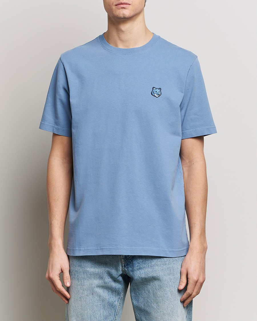 Homme | Maison Kitsuné | Maison Kitsuné | Tonal Fox Head T-Shirt Hampton Blue