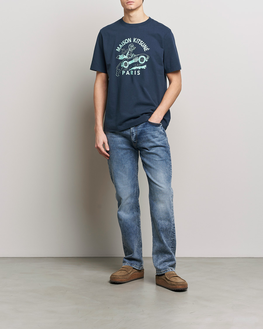 Homme | T-shirts | Maison Kitsuné | Racing Fox T-Shirt Ink Blue