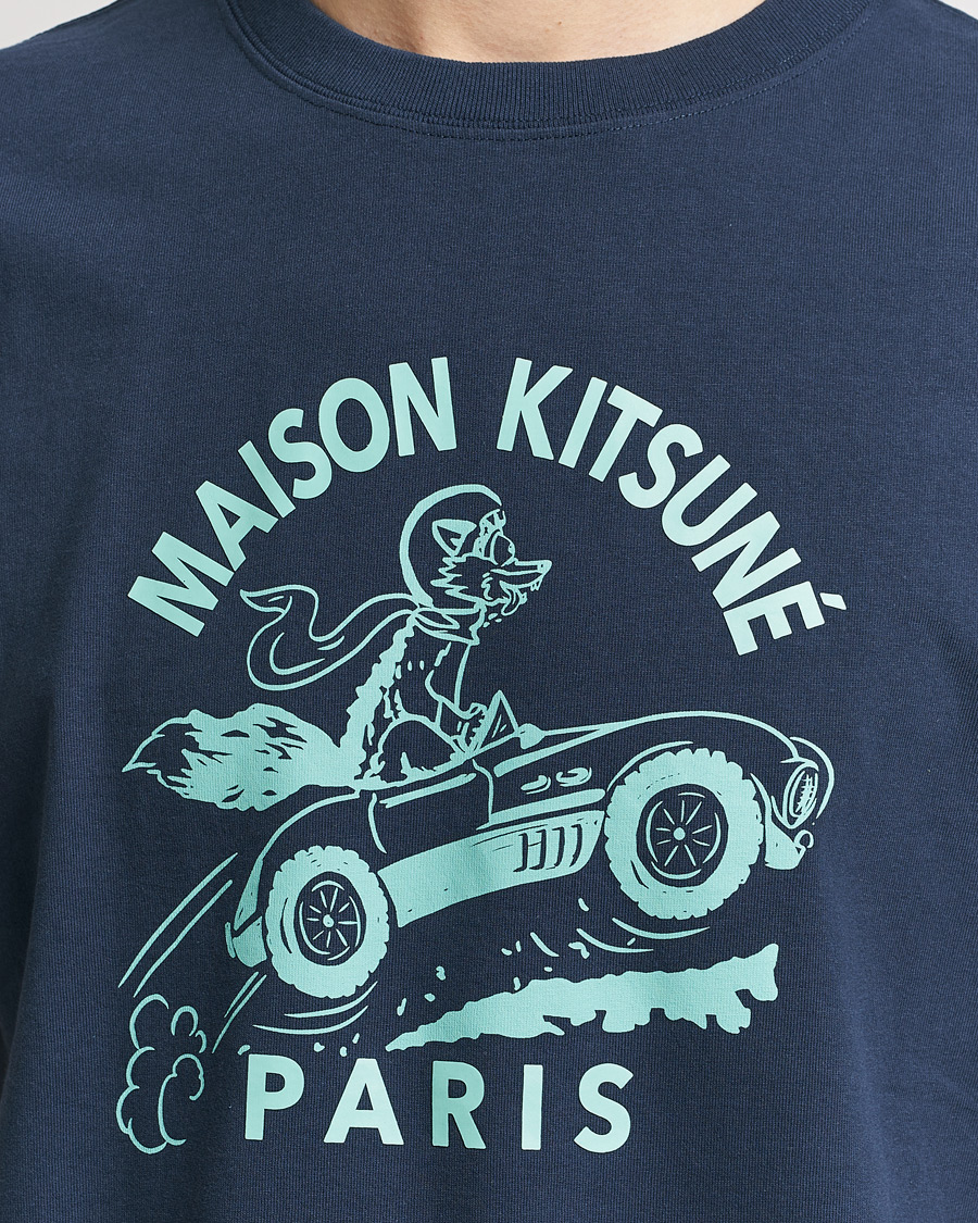 Homme | T-shirts | Maison Kitsuné | Racing Fox T-Shirt Ink Blue