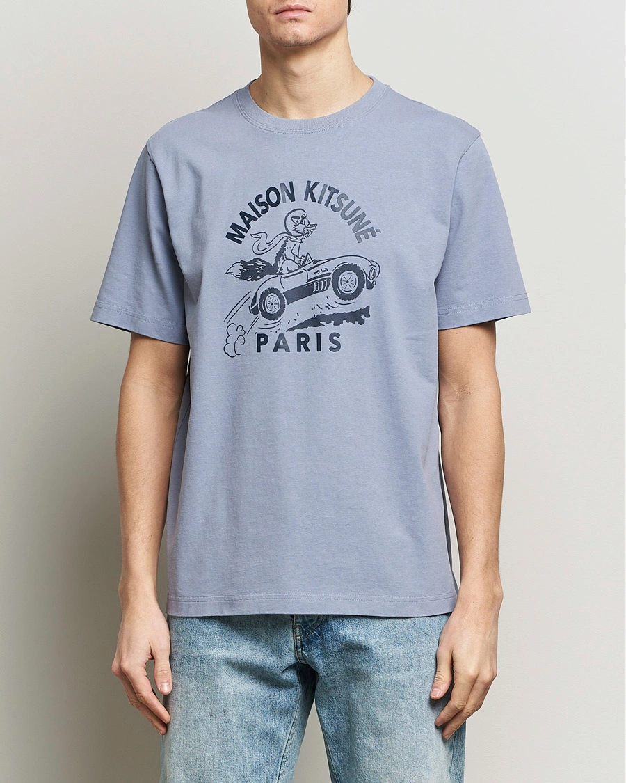 Homme | T-shirts | Maison Kitsuné | Racing Fox T-Shirt Duster Blue