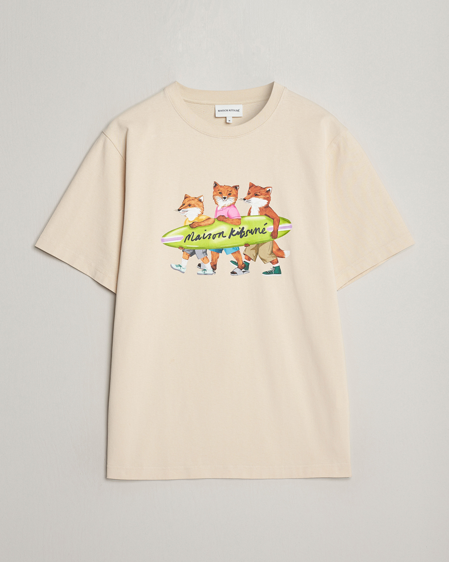 Homme | T-shirts | Maison Kitsuné | Surfing Foxes T-Shirt Paper
