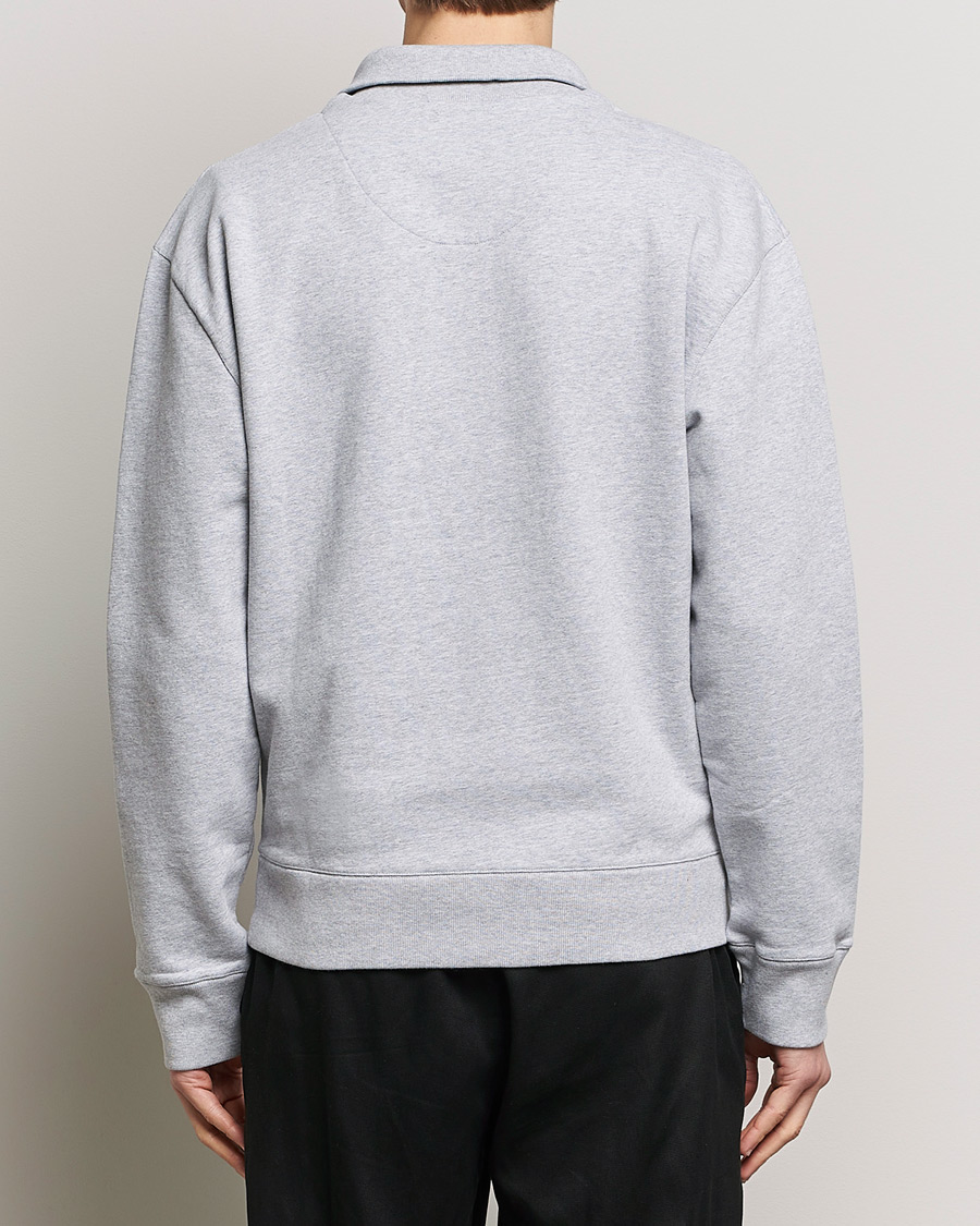 Homme | Pulls Et Tricots | Maison Kitsuné | Fox Head Half Zip Sweatshirt Light Grey Melange