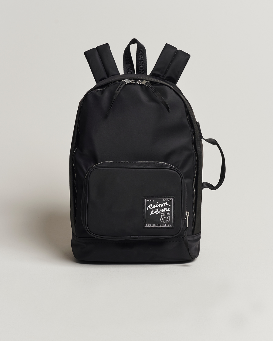 Homme | Maison Kitsuné The Traveller Backpack Black | Maison Kitsuné | The Traveller Backpack Black